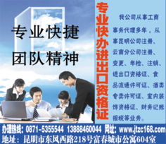 給力昆明公司注冊(cè) 云南分公司注冊(cè)代理 審批進(jìn)出口資格證